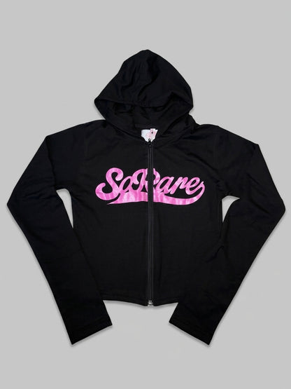 SoRare Signature Zip-Up Short Set - Black