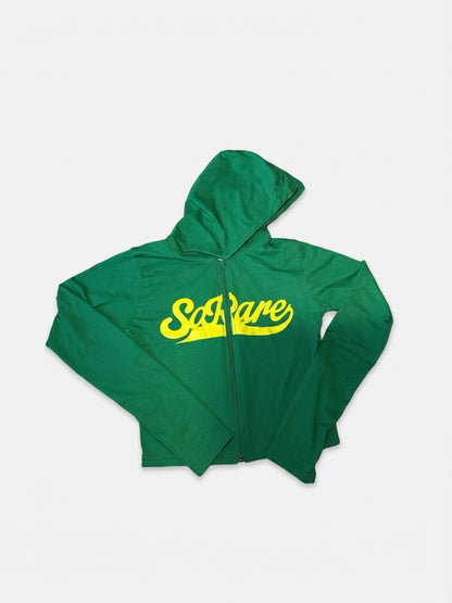 SoRare Signature Zip-Up Short Set - Green/Yellow